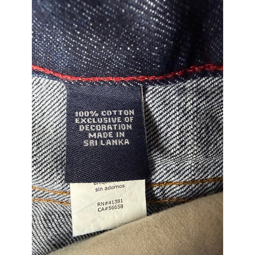 Chaps Denim Mens 36x32 Straight Fit Jeans Dark Wash 100% Cotton 1978 RN41381 - Picture 6 of 8